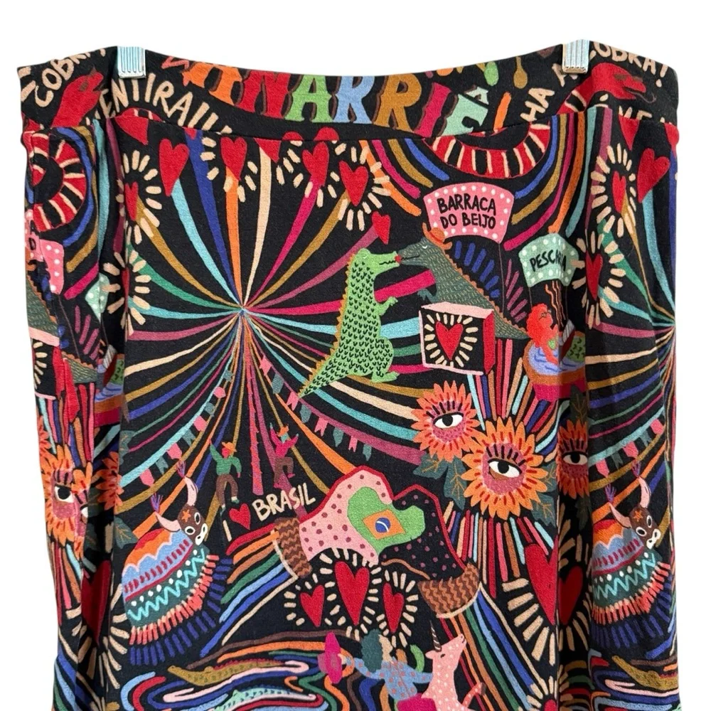 Farm Rio Danette Slim Midi Skirt Women’s Size Large - Picture 7 of 15